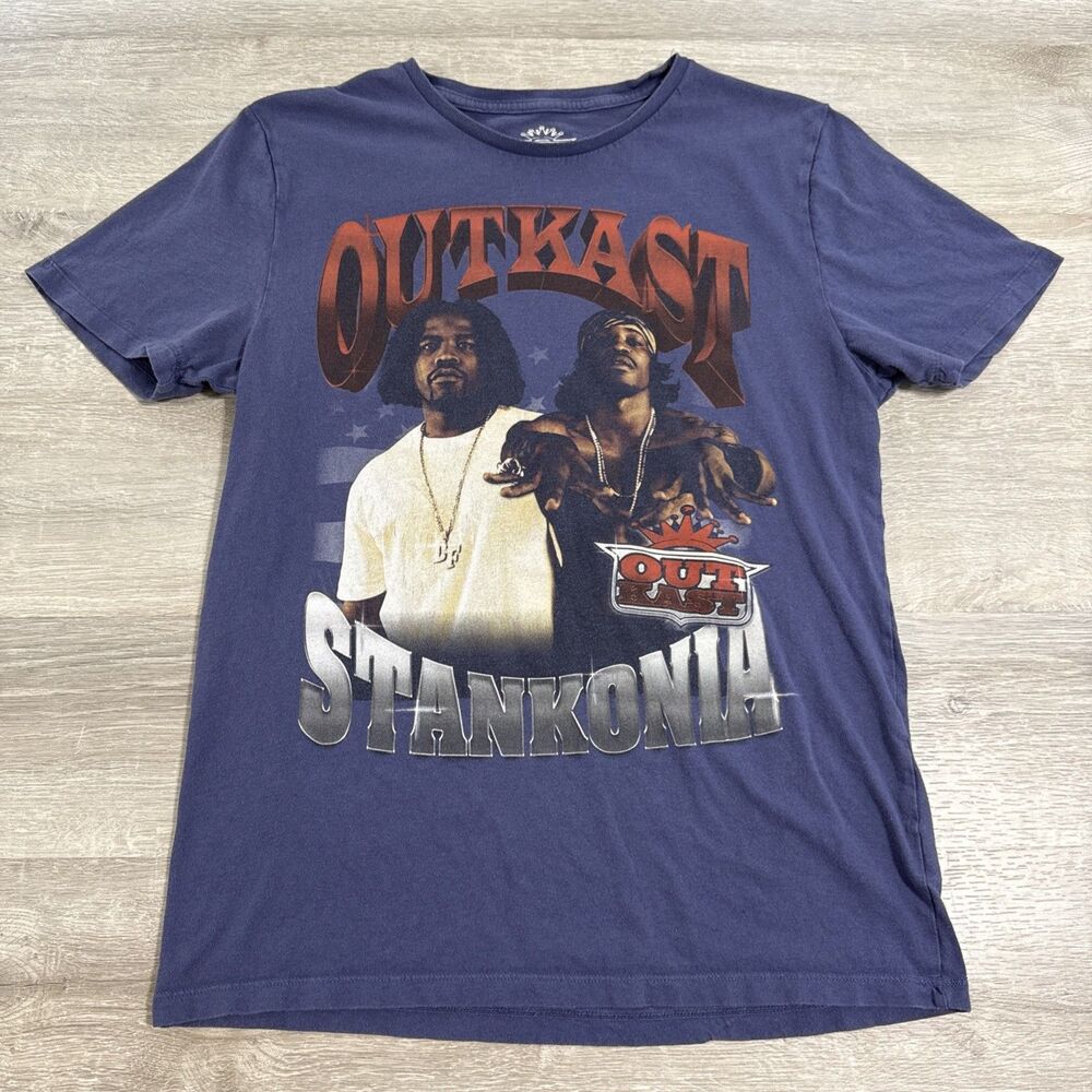 OutKast Shirt Stankonia Men's Blue Medium 100% Cotton Hip Hop Rap Tee
